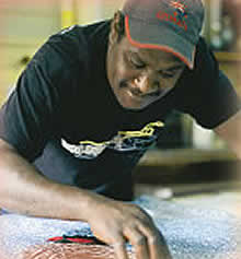 Silas Hobson at work