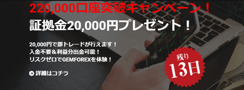 gemforex 入金ボーナス